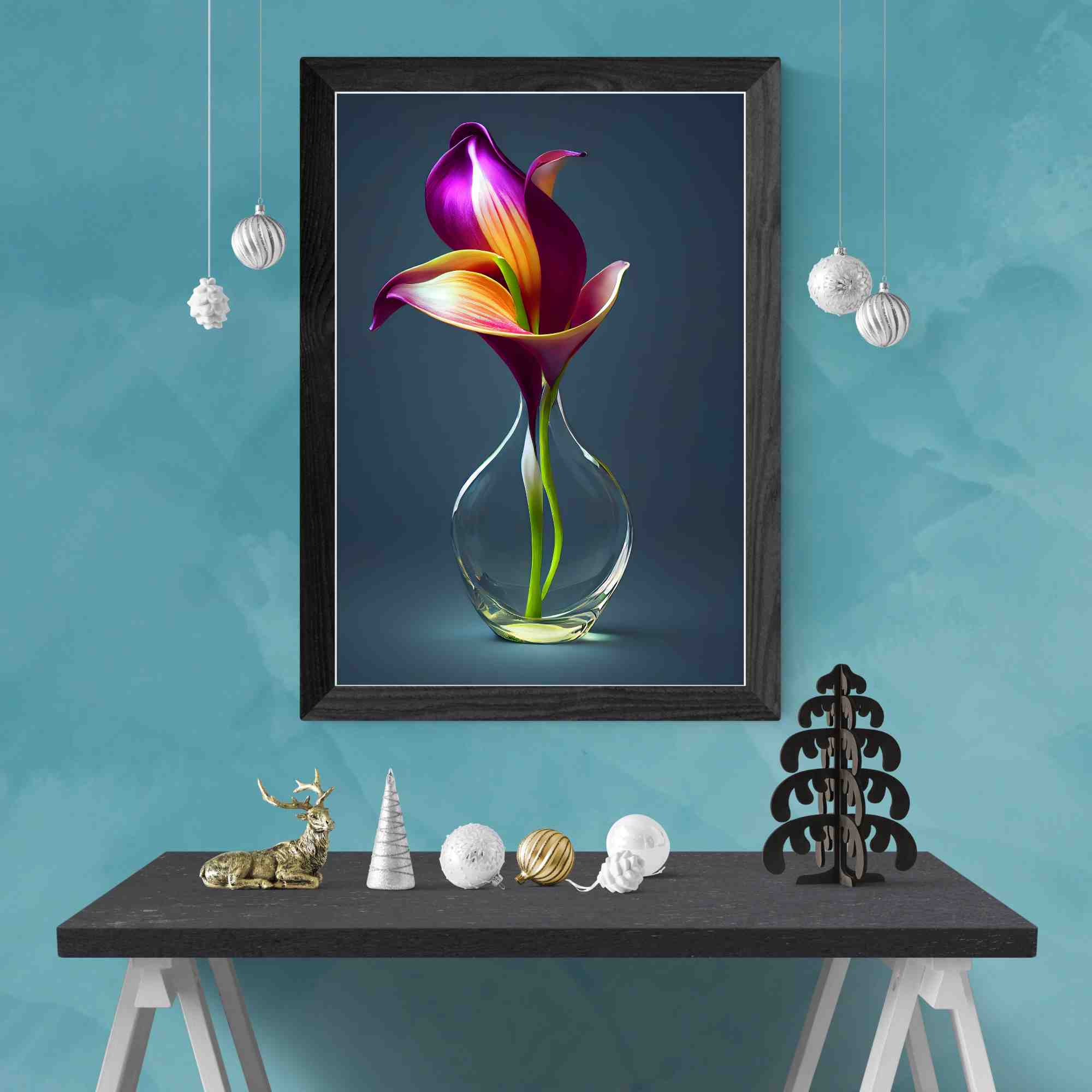 AI Flower in Glass Vase