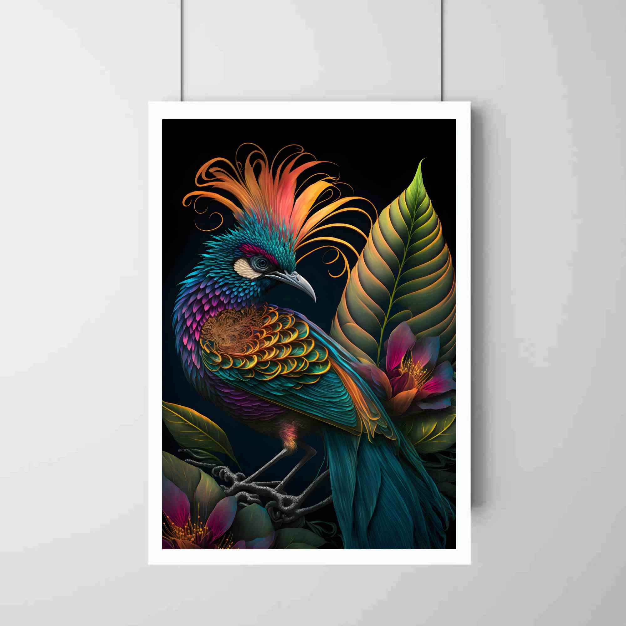 tropical bird poster
