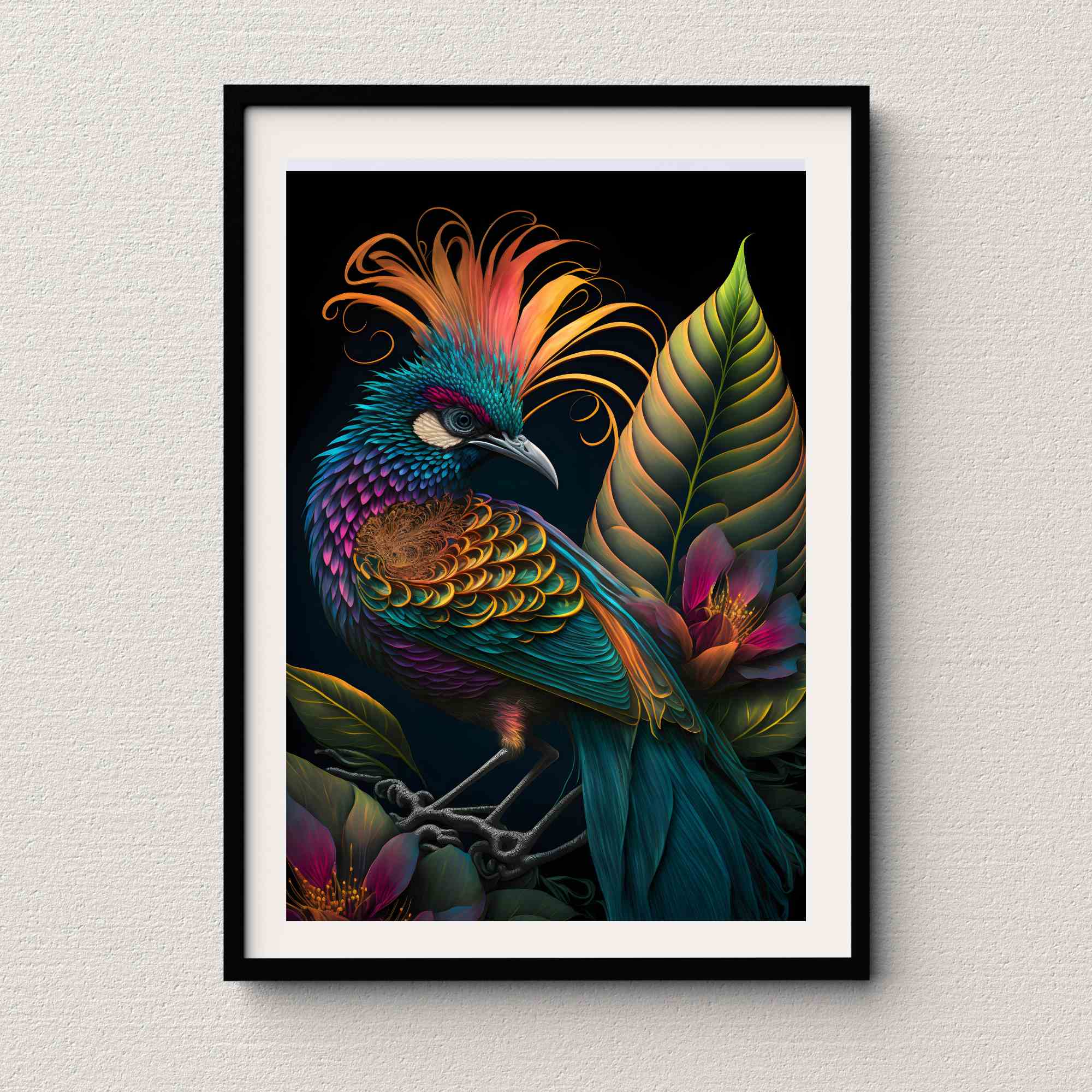 tropical bird poster