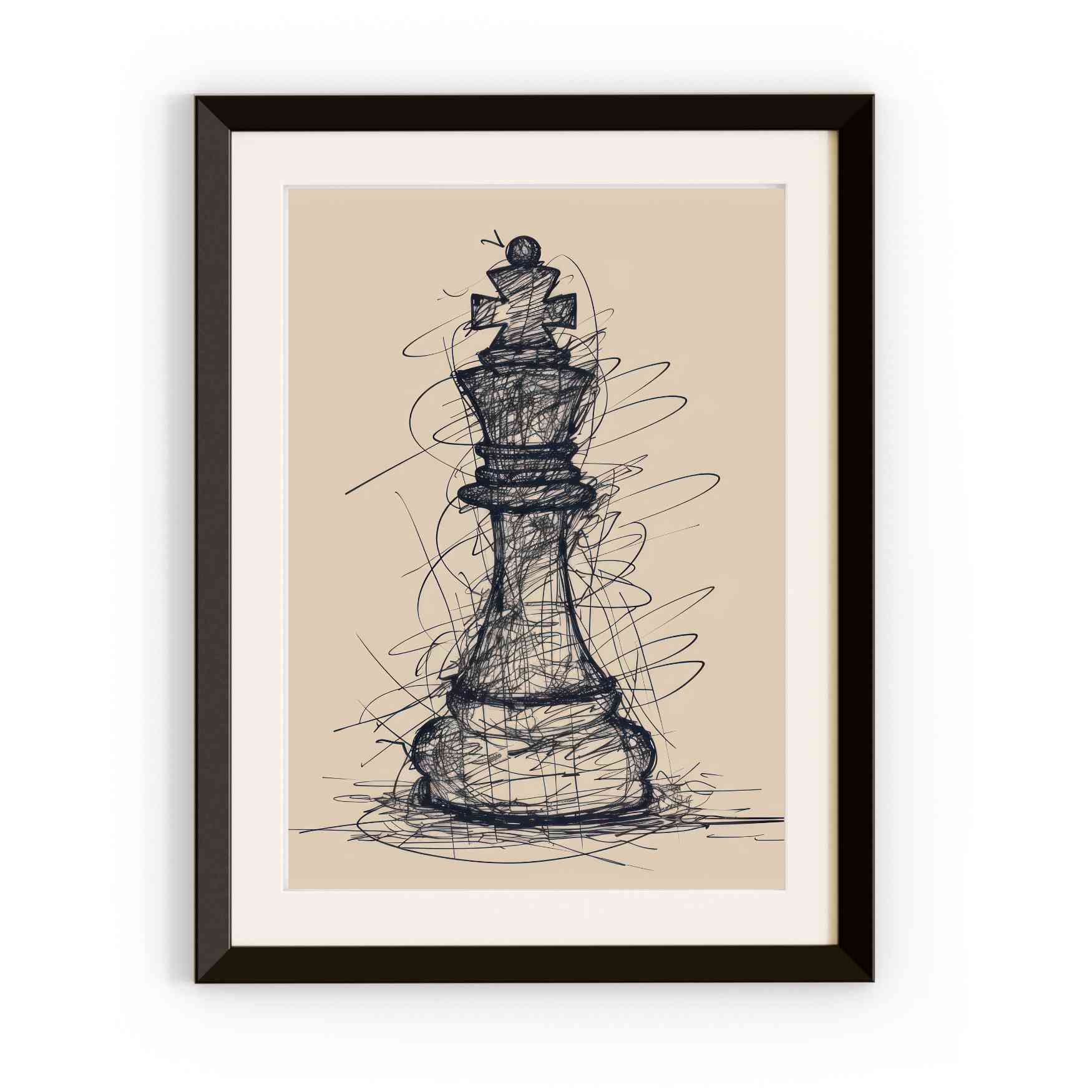 Chess King line art
